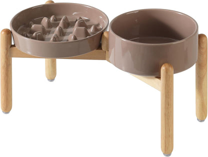 Havniva Ceramic Slow Feeder Dog Bowls, 1.6 Cups Dog Bowl Slow Feeding for Medium Breed, 8.2inch Puzzle Dog Food Bowl Slow Feeder Non-Slip Anti-Gulping and Anti-Choking Reduces Bloating
