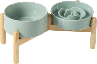 Havniva Ceramic Slow Feeder Dog Bowls, 1.6 Cups Dog Bowl Slow Feeding for Medium Breed, 8.2inch Puzzle Dog Food Bowl Slow Feeder Non-Slip Anti-Gulping and Anti-Choking Reduces Bloating