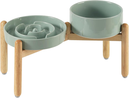 Havniva Ceramic Slow Feeder Dog Bowls, 1.6 Cups Dog Bowl Slow Feeding for Medium Breed, 8.2inch Puzzle Dog Food Bowl Slow Feeder Non-Slip Anti-Gulping and Anti-Choking Reduces Bloating