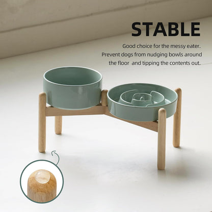 Havniva Ceramic Slow Feeder Dog Bowls, 1.6 Cups Dog Bowl Slow Feeding for Medium Breed, 8.2inch Puzzle Dog Food Bowl Slow Feeder Non-Slip Anti-Gulping and Anti-Choking Reduces Bloating