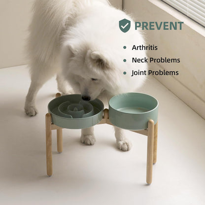 Havniva Ceramic Slow Feeder Dog Bowls, 1.6 Cups Dog Bowl Slow Feeding for Medium Breed, 8.2inch Puzzle Dog Food Bowl Slow Feeder Non-Slip Anti-Gulping and Anti-Choking Reduces Bloating