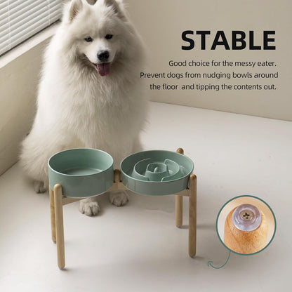 Havniva Ceramic Slow Feeder Dog Bowls, 1.6 Cups Dog Bowl Slow Feeding for Medium Breed, 8.2inch Puzzle Dog Food Bowl Slow Feeder Non-Slip Anti-Gulping and Anti-Choking Reduces Bloating