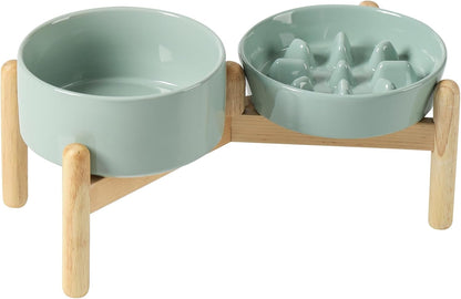 Havniva Ceramic Slow Feeder Dog Bowls, 1.6 Cups Dog Bowl Slow Feeding for Medium Breed, 8.2inch Puzzle Dog Food Bowl Slow Feeder Non-Slip Anti-Gulping and Anti-Choking Reduces Bloating