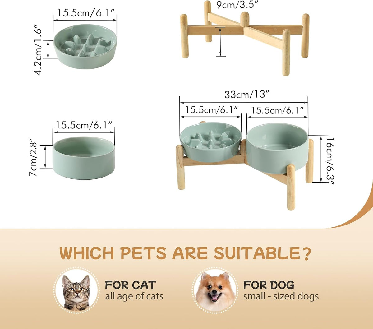 Havniva Ceramic Slow Feeder Dog Bowls, 1.6 Cups Dog Bowl Slow Feeding for Medium Breed, 8.2inch Puzzle Dog Food Bowl Slow Feeder Non-Slip Anti-Gulping and Anti-Choking Reduces Bloating
