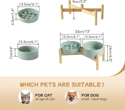 Havniva Ceramic Slow Feeder Dog Bowls, 1.6 Cups Dog Bowl Slow Feeding for Medium Breed, 8.2inch Puzzle Dog Food Bowl Slow Feeder Non-Slip Anti-Gulping and Anti-Choking Reduces Bloating