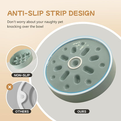 Havniva Ceramic Slow Feeder Dog Bowls, 1.6 Cups Dog Bowl Slow Feeding for Medium Breed, 8.2inch Puzzle Dog Food Bowl Slow Feeder Non-Slip Anti-Gulping and Anti-Choking Reduces Bloating
