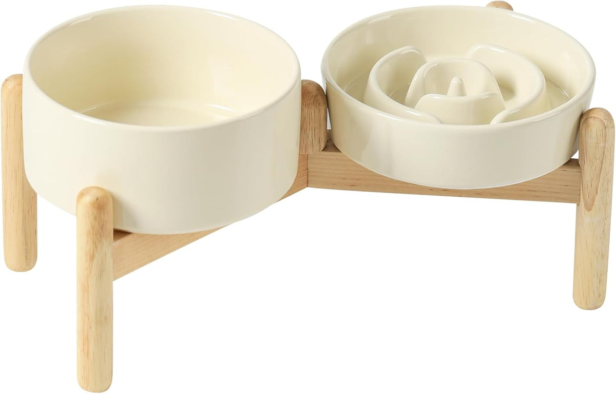 Havniva Ceramic Slow Feeder Dog Bowls, 1.6 Cups Dog Bowl Slow Feeding for Medium Breed, 8.2inch Puzzle Dog Food Bowl Slow Feeder Non-Slip Anti-Gulping and Anti-Choking Reduces Bloating
