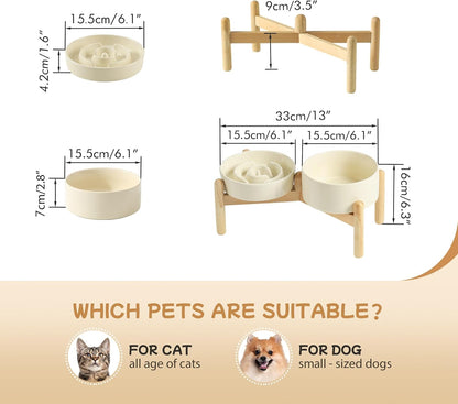 Havniva Ceramic Slow Feeder Dog Bowls, 1.6 Cups Dog Bowl Slow Feeding for Medium Breed, 8.2inch Puzzle Dog Food Bowl Slow Feeder Non-Slip Anti-Gulping and Anti-Choking Reduces Bloating