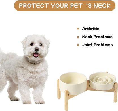 Havniva Ceramic Slow Feeder Dog Bowls, 1.6 Cups Dog Bowl Slow Feeding for Medium Breed, 8.2inch Puzzle Dog Food Bowl Slow Feeder Non-Slip Anti-Gulping and Anti-Choking Reduces Bloating