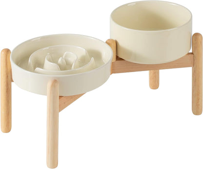 Havniva Ceramic Slow Feeder Dog Bowls, 1.6 Cups Dog Bowl Slow Feeding for Medium Breed, 8.2inch Puzzle Dog Food Bowl Slow Feeder Non-Slip Anti-Gulping and Anti-Choking Reduces Bloating