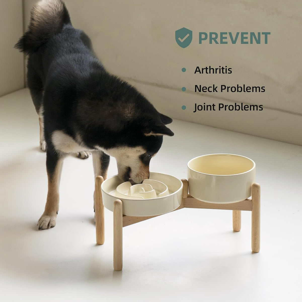Havniva Ceramic Slow Feeder Dog Bowls, 1.6 Cups Dog Bowl Slow Feeding for Medium Breed, 8.2inch Puzzle Dog Food Bowl Slow Feeder Non-Slip Anti-Gulping and Anti-Choking Reduces Bloating