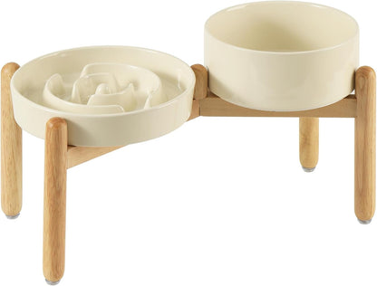 Havniva Ceramic Slow Feeder Dog Bowls, 1.6 Cups Dog Bowl Slow Feeding for Medium Breed, 8.2inch Puzzle Dog Food Bowl Slow Feeder Non-Slip Anti-Gulping and Anti-Choking Reduces Bloating