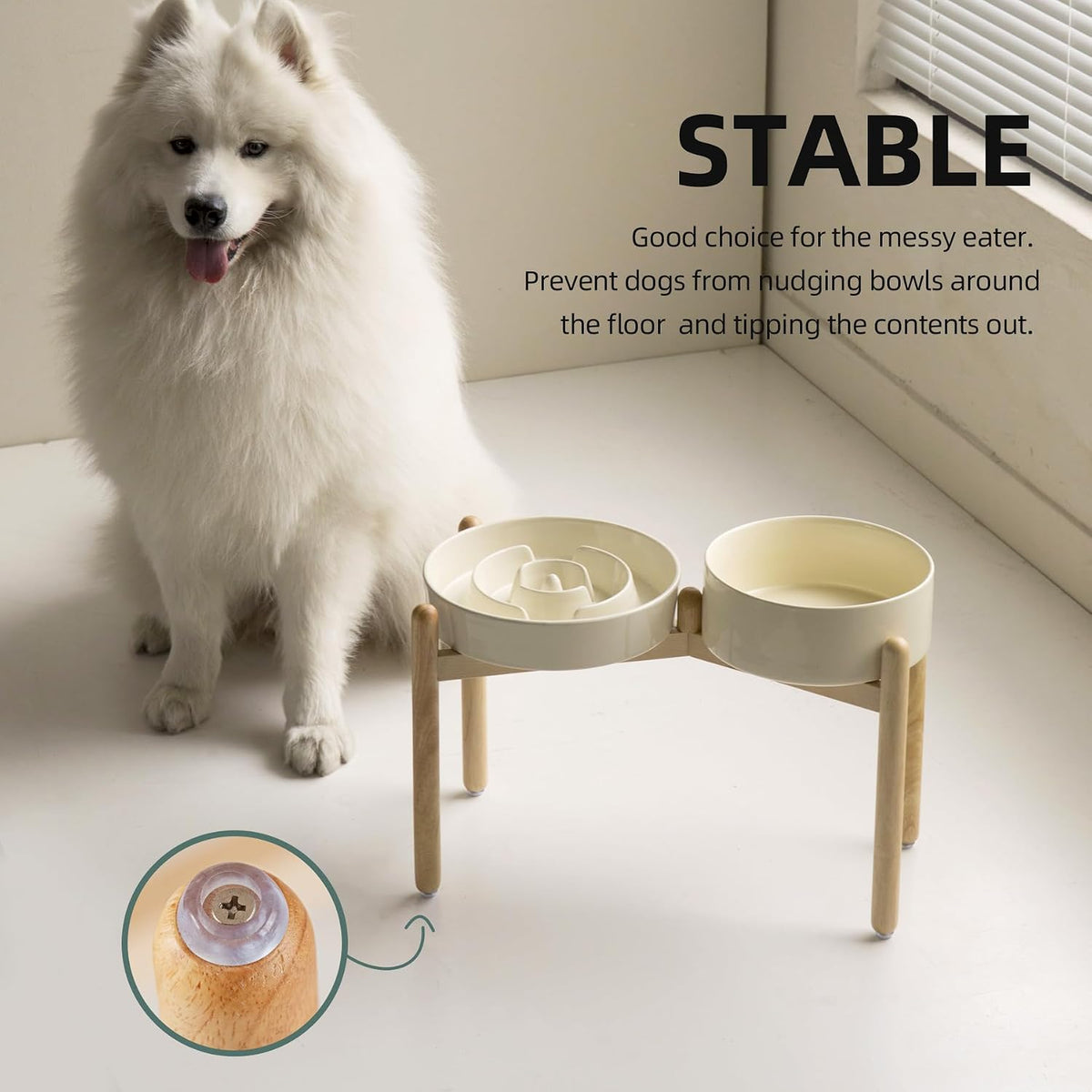 Havniva Ceramic Slow Feeder Dog Bowls, 1.6 Cups Dog Bowl Slow Feeding for Medium Breed, 8.2inch Puzzle Dog Food Bowl Slow Feeder Non-Slip Anti-Gulping and Anti-Choking Reduces Bloating