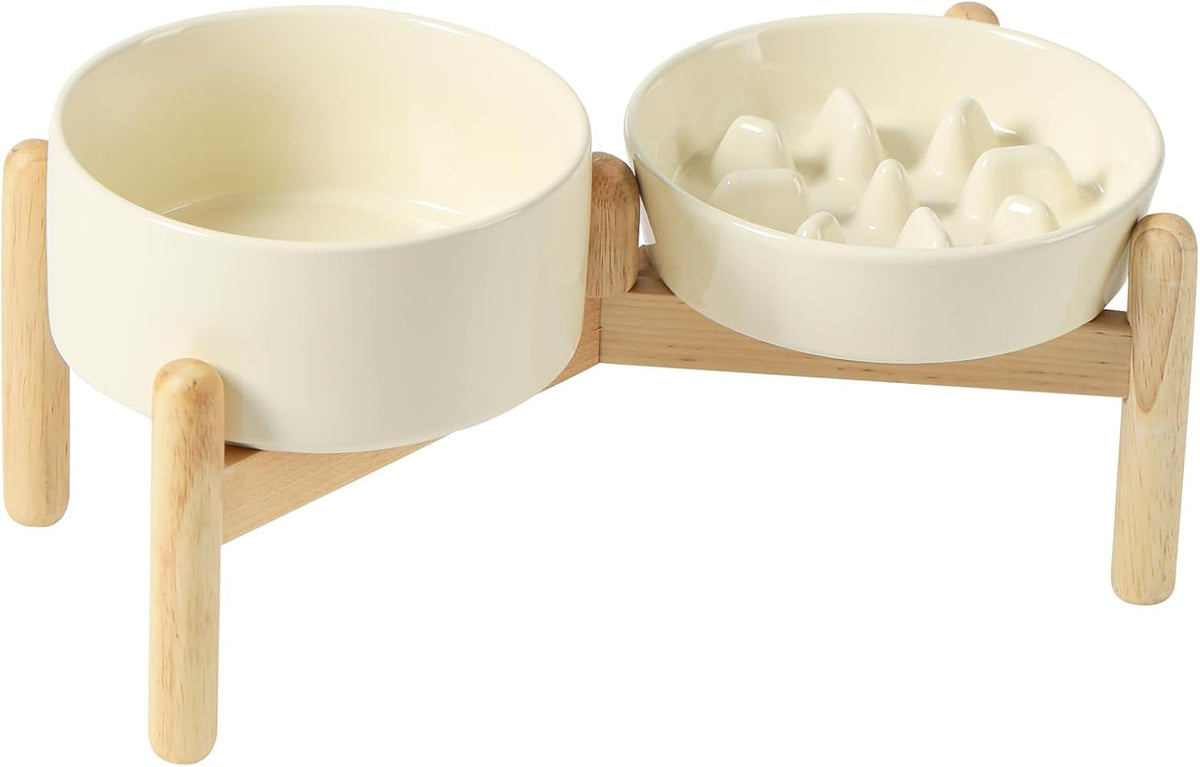 Havniva Ceramic Slow Feeder Dog Bowls, 1.6 Cups Dog Bowl Slow Feeding for Medium Breed, 8.2inch Puzzle Dog Food Bowl Slow Feeder Non-Slip Anti-Gulping and Anti-Choking Reduces Bloating