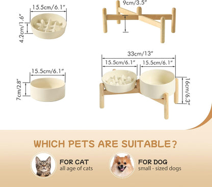 Havniva Ceramic Slow Feeder Dog Bowls, 1.6 Cups Dog Bowl Slow Feeding for Medium Breed, 8.2inch Puzzle Dog Food Bowl Slow Feeder Non-Slip Anti-Gulping and Anti-Choking Reduces Bloating