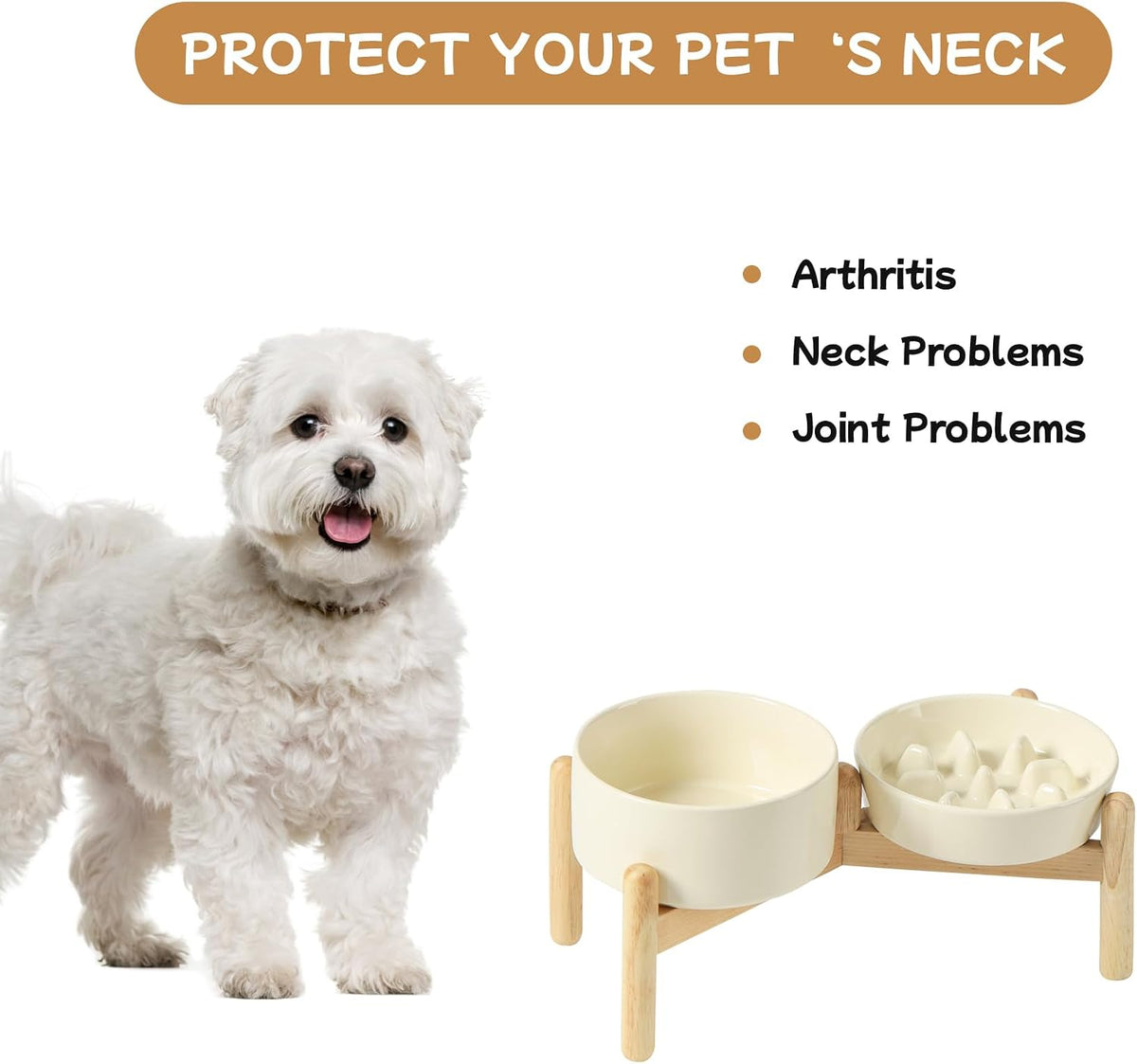 Havniva Ceramic Slow Feeder Dog Bowls, 1.6 Cups Dog Bowl Slow Feeding for Medium Breed, 8.2inch Puzzle Dog Food Bowl Slow Feeder Non-Slip Anti-Gulping and Anti-Choking Reduces Bloating