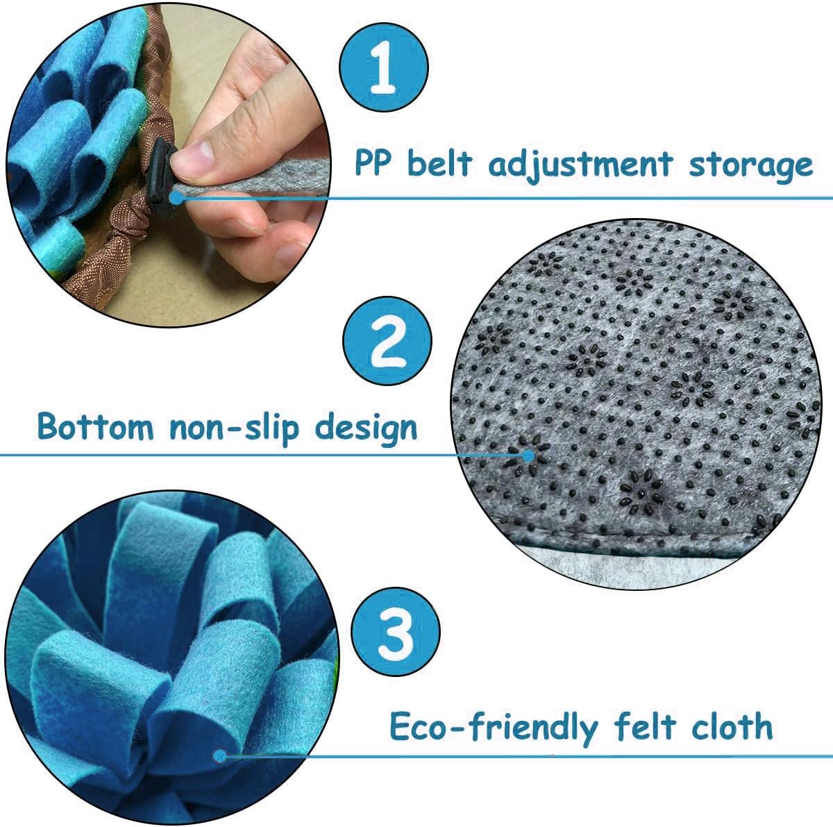 Pet Snuffle Mat for Dogs,Interactive Feed Puzzle for Boredom,Encourages Natural Foraging Skills for Cats Rabbits Dogs Bowl, Dog Treat Dispenser Indoor Outdoor Stress Relief,Travel Portable and Compact
