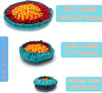 Pet Snuffle Mat for Dogs,Interactive Feed Puzzle for Boredom,Encourages Natural Foraging Skills for Cats Rabbits Dogs Bowl, Dog Treat Dispenser Indoor Outdoor Stress Relief,Travel Portable and Compact