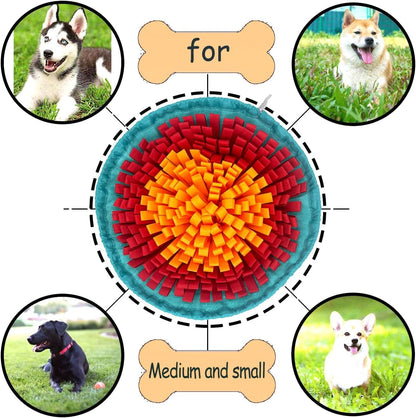 Pet Snuffle Mat for Dogs,Interactive Feed Puzzle for Boredom,Encourages Natural Foraging Skills for Cats Rabbits Dogs Bowl, Dog Treat Dispenser Indoor Outdoor Stress Relief,Travel Portable and Compact