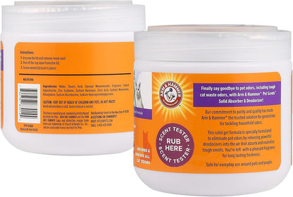 Pet Scents Gel Odor Eliminator, Baking Soda Deodorizer for Pet Rooms, Litter Box Areas, and Indoor Spaces, Long-Lasting Solid Gel Format, Fresh Breeze Scent, 15 Oz