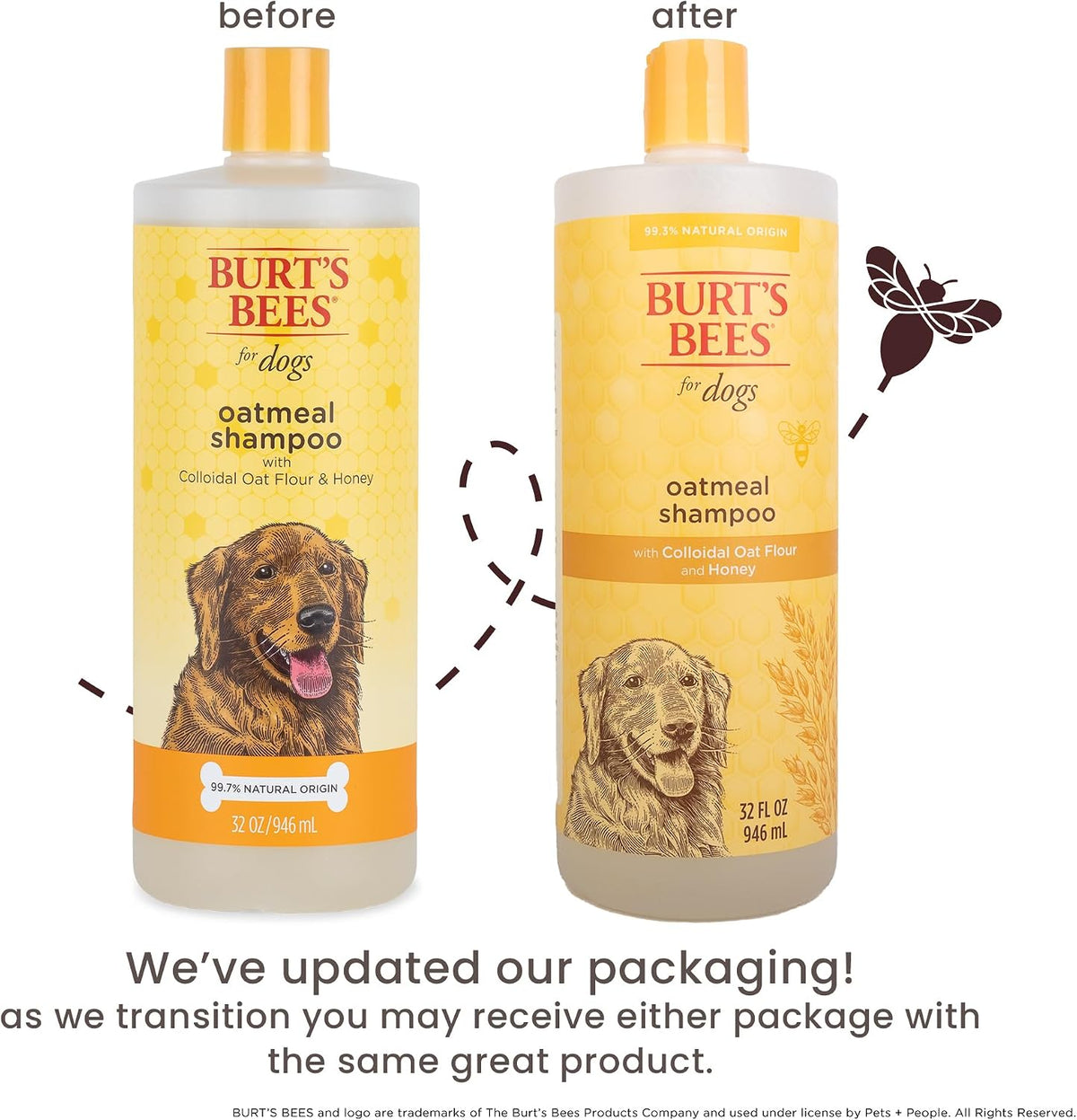 Oatmeal Dog Shampoo with Honey, Unscented, 16 Fl Oz