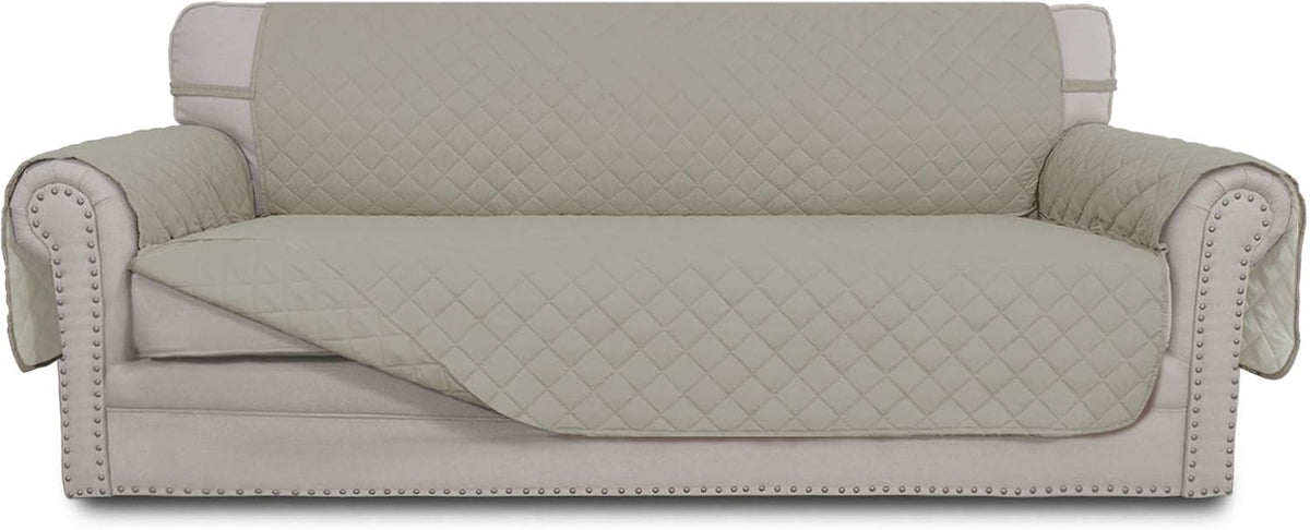 Reversible Couch Cover, 3 Cushion Sofa, Large, Chocolate/Beige | Machine Washable Slipcover For Dogs, Water Resistant Furniture Mat For Living Room, Non-Slip Sofa Cover, Pet Friendly - Colors B