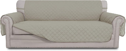 Reversible Couch Cover, 3 Cushion Sofa, Large, Chocolate/Beige | Machine Washable Slipcover For Dogs, Water Resistant Furniture Mat For Living Room, Non-Slip Sofa Cover, Pet Friendly - Colors B