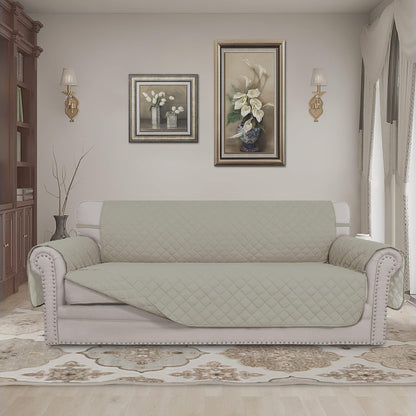 Reversible Couch Cover, 3 Cushion Sofa, Large, Chocolate/Beige | Machine Washable Slipcover For Dogs, Water Resistant Furniture Mat For Living Room, Non-Slip Sofa Cover, Pet Friendly - Colors B