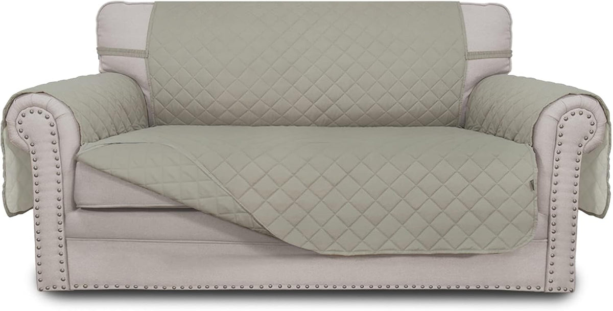 Reversible Couch Cover, 3 Cushion Sofa, Large, Chocolate/Beige | Machine Washable Slipcover For Dogs, Water Resistant Furniture Mat For Living Room, Non-Slip Sofa Cover, Pet Friendly - Colors B