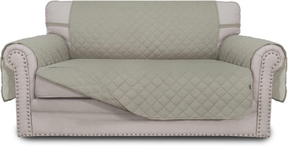 Reversible Couch Cover, 3 Cushion Sofa, Large, Chocolate/Beige | Machine Washable Slipcover For Dogs, Water Resistant Furniture Mat For Living Room, Non-Slip Sofa Cover, Pet Friendly - Colors B