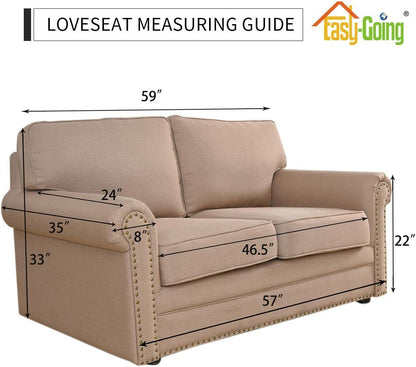 Reversible Couch Cover, 3 Cushion Sofa, Large, Chocolate/Beige | Machine Washable Slipcover For Dogs, Water Resistant Furniture Mat For Living Room, Non-Slip Sofa Cover, Pet Friendly - Colors B