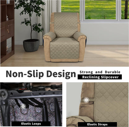 Reversible Couch Cover, 3 Cushion Sofa, Large, Chocolate/Beige | Machine Washable Slipcover For Dogs, Water Resistant Furniture Mat For Living Room, Non-Slip Sofa Cover, Pet Friendly - Colors B