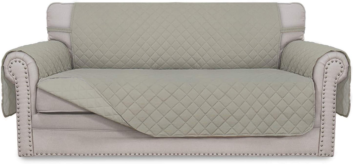 Reversible Couch Cover, 3 Cushion Sofa, Large, Chocolate/Beige | Machine Washable Slipcover For Dogs, Water Resistant Furniture Mat For Living Room, Non-Slip Sofa Cover, Pet Friendly - Colors B