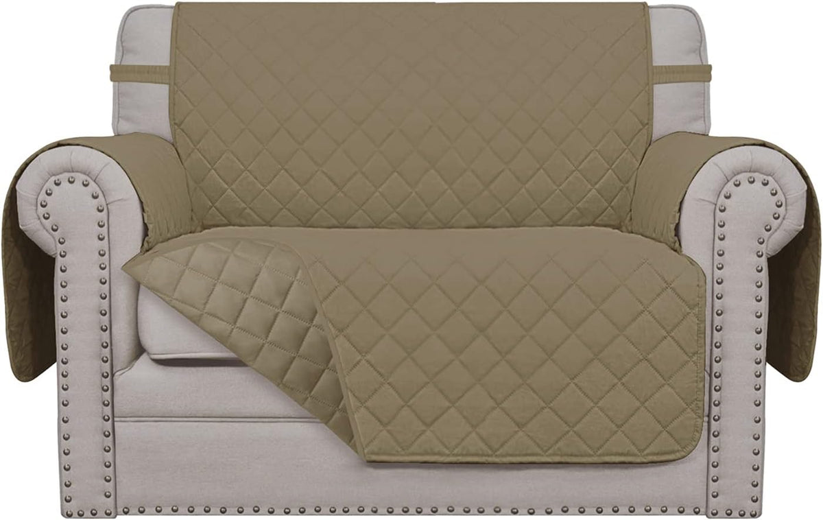 Reversible Couch Cover, 3 Cushion Sofa, Large, Chocolate/Beige | Machine Washable Slipcover For Dogs, Water Resistant Furniture Mat For Living Room, Non-Slip Sofa Cover, Pet Friendly - Colors B