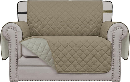 Reversible Couch Cover, 3 Cushion Sofa, Large, Chocolate/Beige | Machine Washable Slipcover For Dogs, Water Resistant Furniture Mat For Living Room, Non-Slip Sofa Cover, Pet Friendly - Colors B