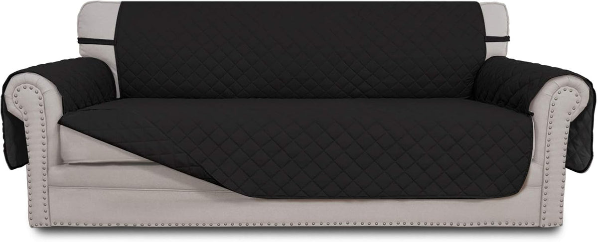 Reversible Couch Cover, 3 Cushion Sofa, Large, Chocolate/Beige | Machine Washable Slipcover For Dogs, Water Resistant Furniture Mat For Living Room, Non-Slip Sofa Cover, Pet Friendly - Colors B