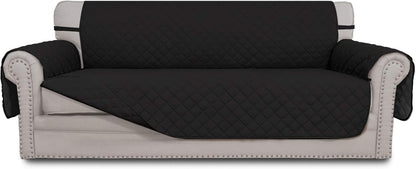 Reversible Couch Cover, 3 Cushion Sofa, Large, Chocolate/Beige | Machine Washable Slipcover For Dogs, Water Resistant Furniture Mat For Living Room, Non-Slip Sofa Cover, Pet Friendly - Colors B