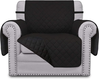 Reversible Couch Cover, 3 Cushion Sofa, Large, Chocolate/Beige | Machine Washable Slipcover For Dogs, Water Resistant Furniture Mat For Living Room, Non-Slip Sofa Cover, Pet Friendly - Colors B