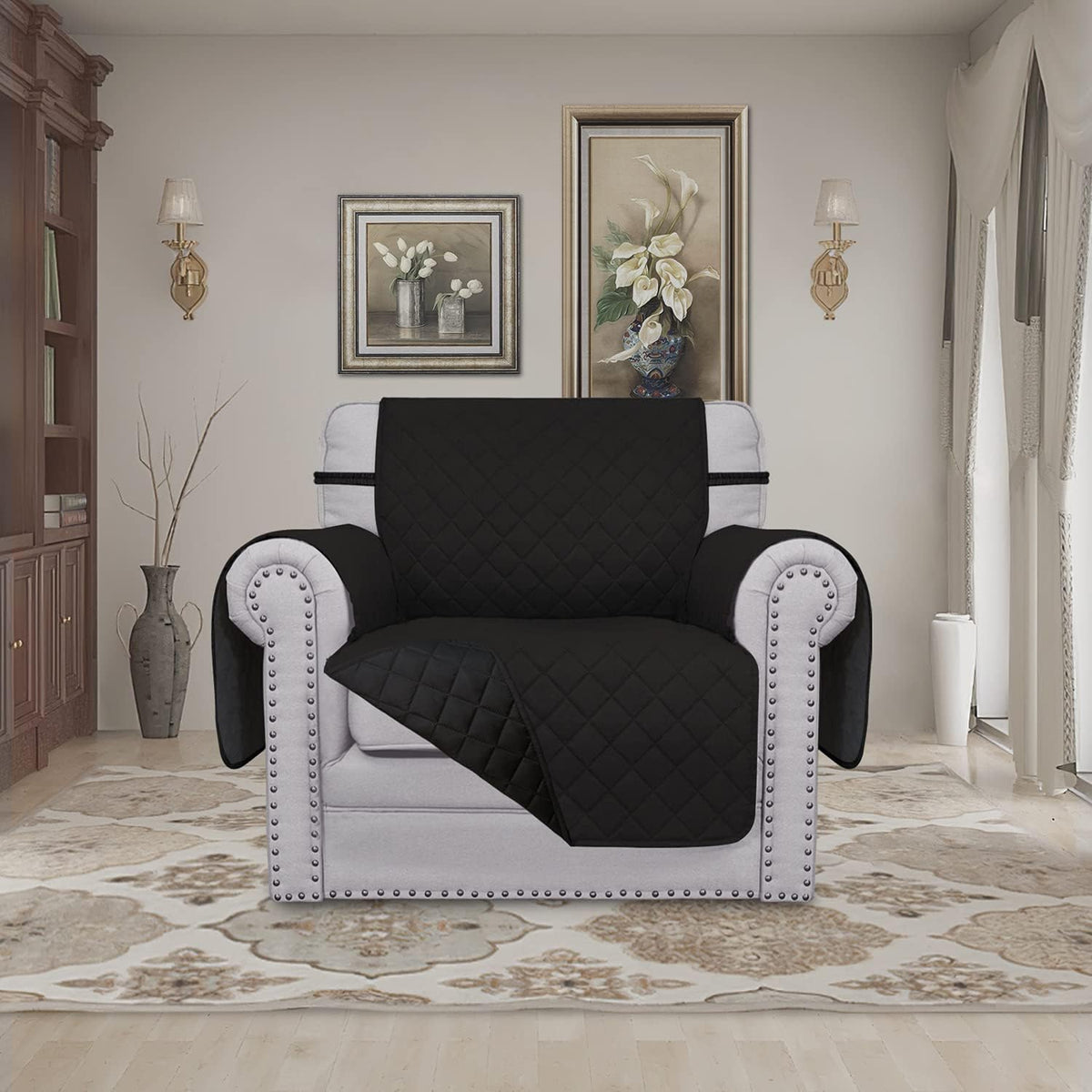 Reversible Couch Cover, 3 Cushion Sofa, Large, Chocolate/Beige | Machine Washable Slipcover For Dogs, Water Resistant Furniture Mat For Living Room, Non-Slip Sofa Cover, Pet Friendly - Colors B