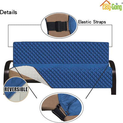 Reversible Couch Cover, 3 Cushion Sofa, Large, Chocolate/Beige | Machine Washable Slipcover For Dogs, Water Resistant Furniture Mat For Living Room, Non-Slip Sofa Cover, Pet Friendly - Colors B