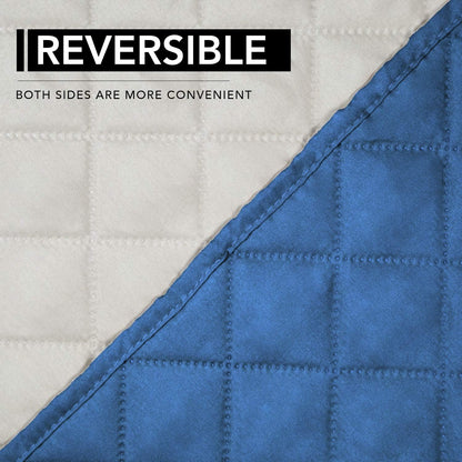 Reversible Couch Cover, 3 Cushion Sofa, Large, Chocolate/Beige | Machine Washable Slipcover For Dogs, Water Resistant Furniture Mat For Living Room, Non-Slip Sofa Cover, Pet Friendly - Colors B