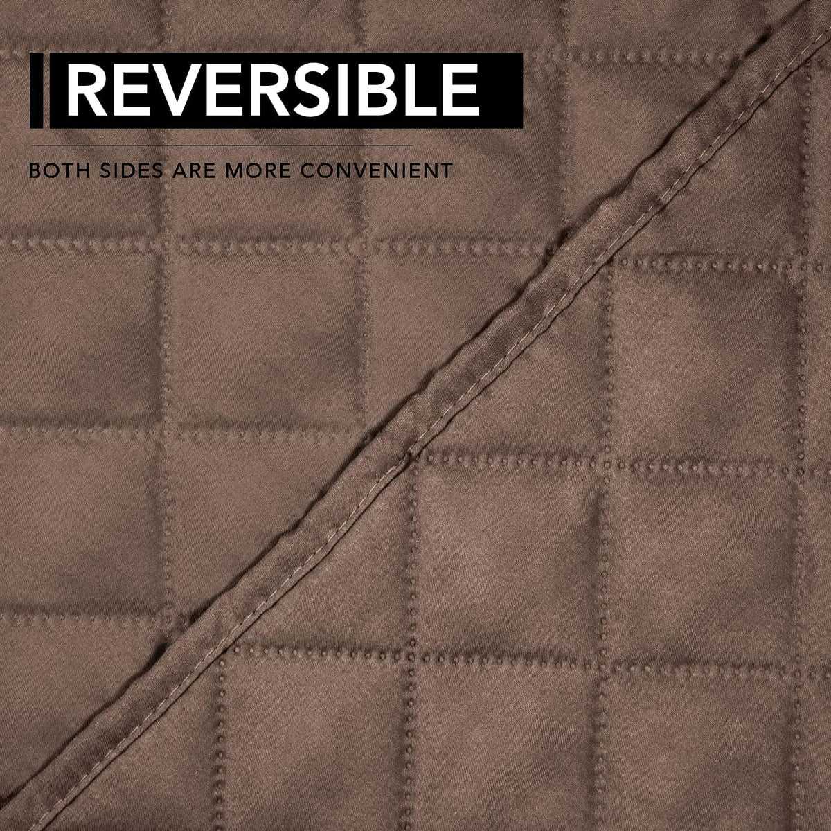 Reversible Couch Cover, 3 Cushion Sofa, Large, Chocolate/Beige | Machine Washable Slipcover For Dogs, Water Resistant Furniture Mat For Living Room, Non-Slip Sofa Cover, Pet Friendly - Colors B