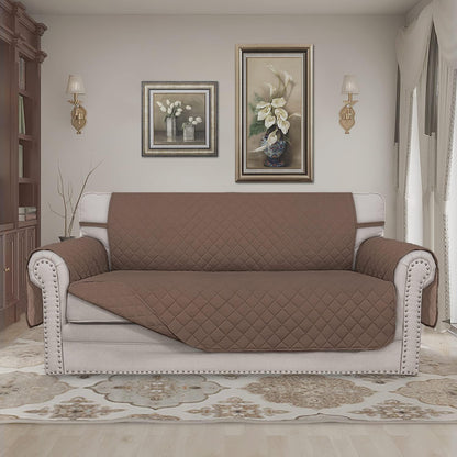 Reversible Couch Cover, 3 Cushion Sofa, Large, Chocolate/Beige | Machine Washable Slipcover For Dogs, Water Resistant Furniture Mat For Living Room, Non-Slip Sofa Cover, Pet Friendly - Colors B