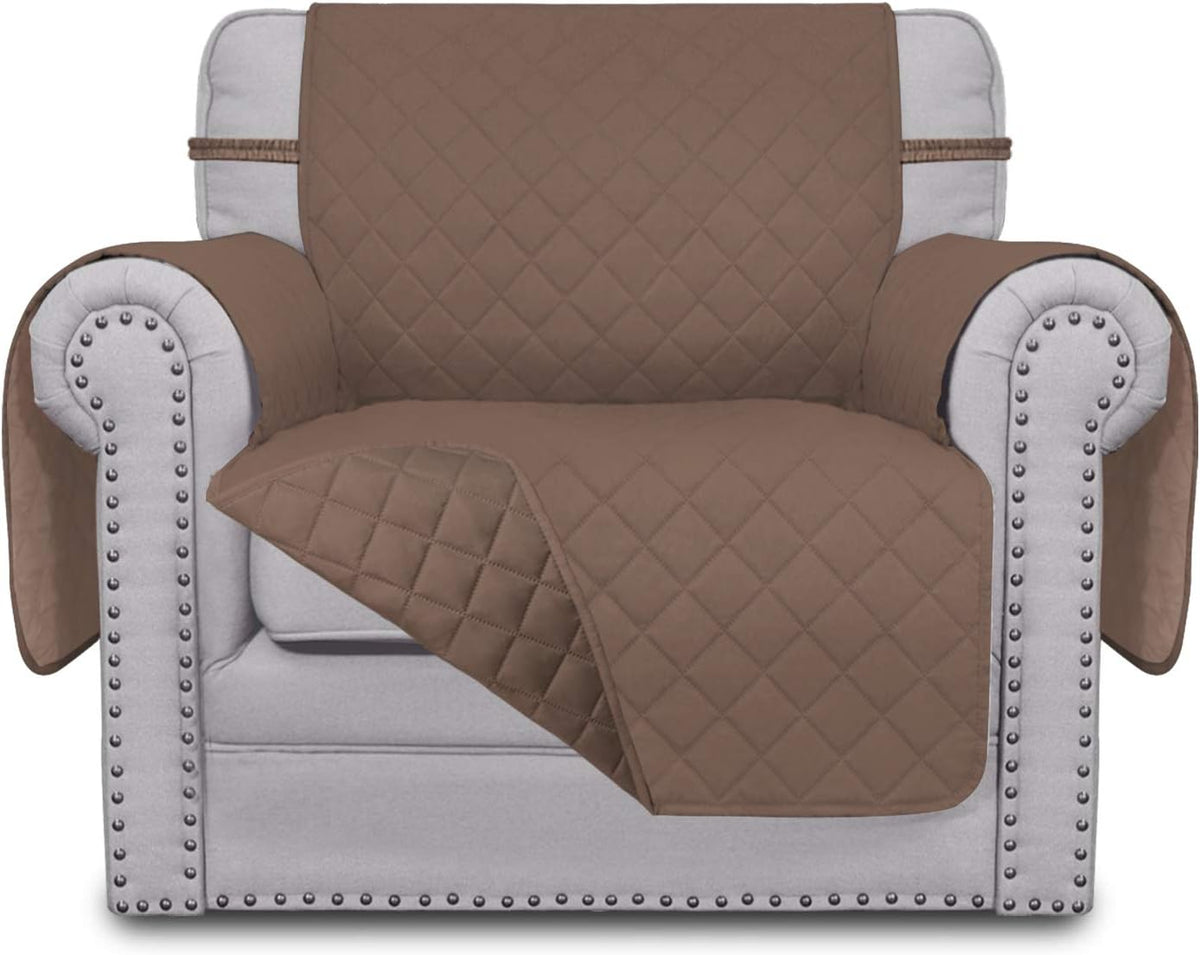 Reversible Couch Cover, 3 Cushion Sofa, Large, Chocolate/Beige | Machine Washable Slipcover For Dogs, Water Resistant Furniture Mat For Living Room, Non-Slip Sofa Cover, Pet Friendly - Colors B