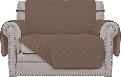 Reversible Couch Cover, 3 Cushion Sofa, Large, Chocolate/Beige | Machine Washable Slipcover For Dogs, Water Resistant Furniture Mat For Living Room, Non-Slip Sofa Cover, Pet Friendly - Colors B