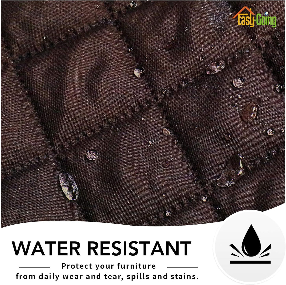 Reversible Couch Cover, 3 Cushion Sofa, Large, Chocolate/Beige | Machine Washable Slipcover For Dogs, Water Resistant Furniture Mat For Living Room, Non-Slip Sofa Cover, Pet Friendly - Colors B