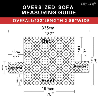 Reversible Couch Cover, 3 Cushion Sofa, Large, Chocolate/Beige | Machine Washable Slipcover For Dogs, Water Resistant Furniture Mat For Living Room, Non-Slip Sofa Cover, Pet Friendly - Colors B