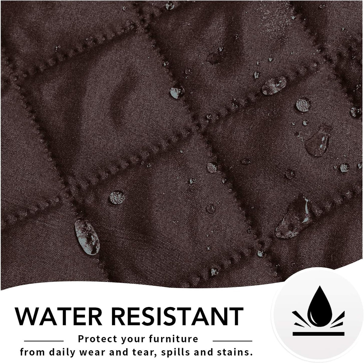 Reversible Couch Cover, 3 Cushion Sofa, Large, Chocolate/Beige | Machine Washable Slipcover For Dogs, Water Resistant Furniture Mat For Living Room, Non-Slip Sofa Cover, Pet Friendly - Colors B