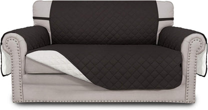 Reversible Couch Cover, 3 Cushion Sofa, Large, Chocolate/Beige | Machine Washable Slipcover For Dogs, Water Resistant Furniture Mat For Living Room, Non-Slip Sofa Cover, Pet Friendly - Colors B