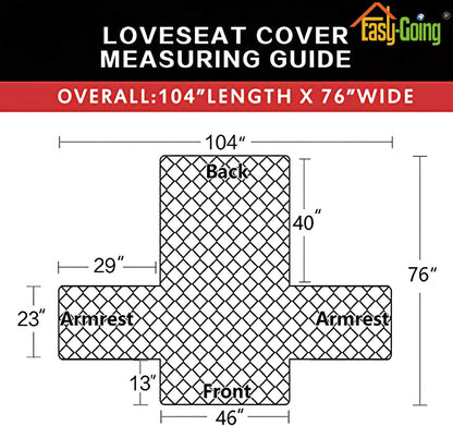 Reversible Couch Cover, 3 Cushion Sofa, Large, Chocolate/Beige | Machine Washable Slipcover For Dogs, Water Resistant Furniture Mat For Living Room, Non-Slip Sofa Cover, Pet Friendly - Colors B